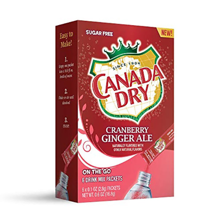 캐나다 드라이 진저 에일 크랜베리  파우더 음료 6개입